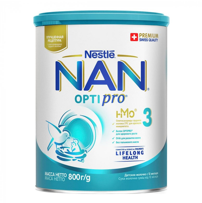 

Детская смесь Nestle Nan 3 Optipro 2'FL от 12 мес. 800 г (1000020)