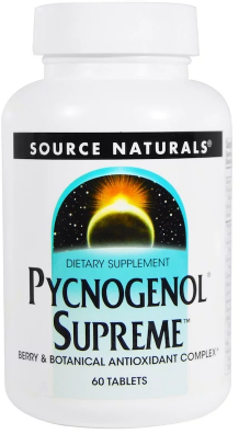 Акція на Source Naturals Pycnogenol Supreme 60 Tabs Пикногенол максимальный від Stylus