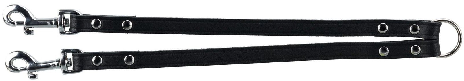 Акція на Поводок-сворка Trixie для двух собак кожа M-L 35 см 18 мм черный (4011905019833) від Stylus