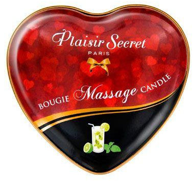 

Массажная свеча сердечко Plaisirs Secrets Mojito (35 мл)