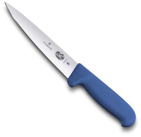 Акция на Кухонный нож Victorinox Fibrox Sticking 14см с син. ручкой (5.5602.14) от Stylus