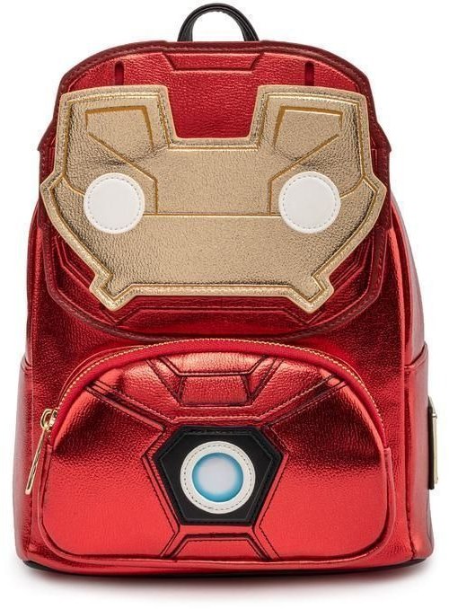 Акція на Рюкзак с подсветкой Loungefly POP! Marvel - Iron Man Light-Up Mini Backpack (MVBK0161) від Stylus