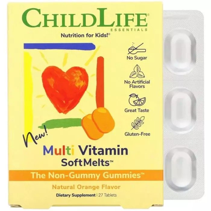 

ChildLife Multi Vitamin SoftMelts Мультивітаміни для дітей Натуральний Апельсин 27 таблеток