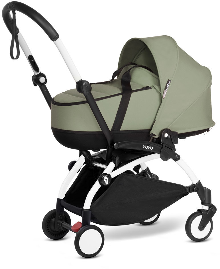 

Шасі біле Babyzen YOYO² з люлькою Bassinet (без дощовика) Olive/Оливковий (BZ10109-01/595411/595511)