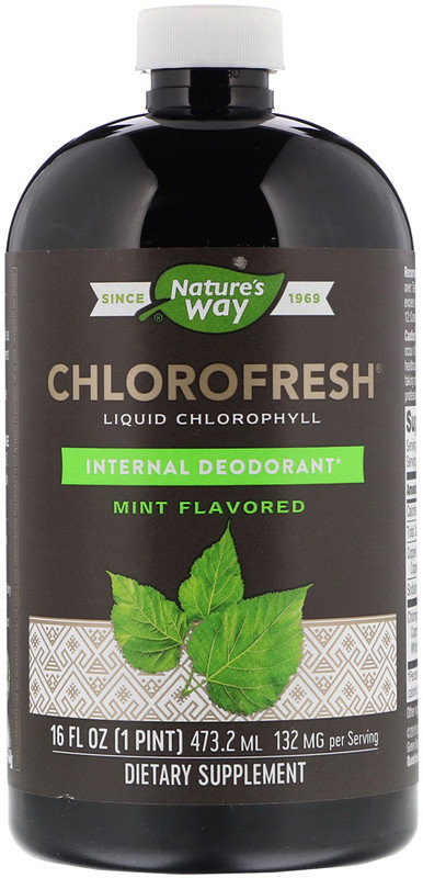 

Nature's Way, Chlorofresh, Liquid Chlorophyll, Mint Flavored, 16 fl oz (473.2 ml) (NWY03501)