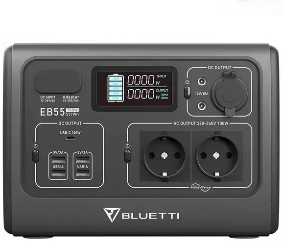 Акція на Зарядная станция Bluetti PowerOak EB55 537Wh 700W 150000mAh (EB55) від Stylus
