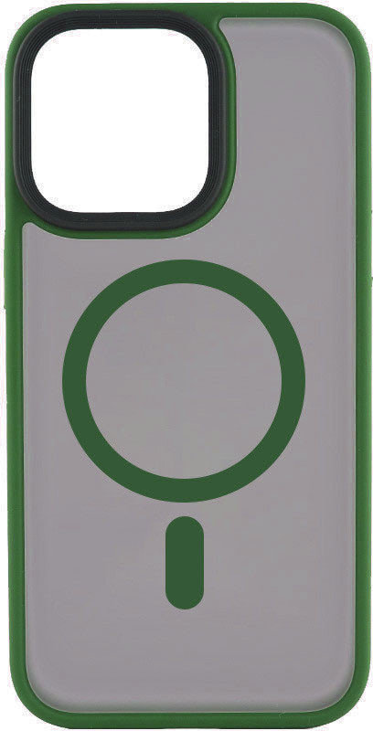 

Mobile Case TPU+PC Metal Buttons with MagSafe Green for iPhone 15 Pro Max