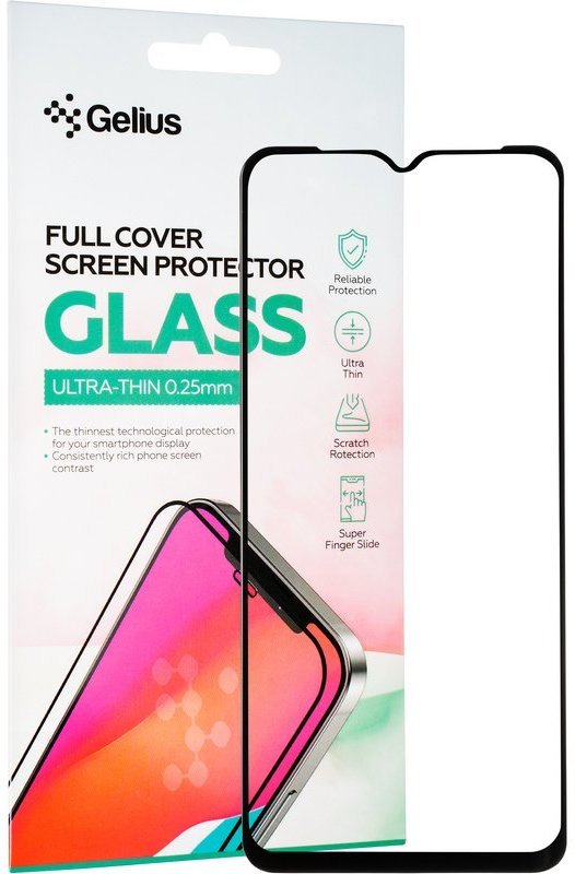 

Gelius Tempered Glass Full Cover Ultra Thin 0.25mm Black for Oppo A57s / А77