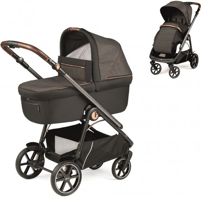 Акція на Коляска Peg-Perego Veloce 500 2 в 1 Изысканно-коричневый с полоской (PACK-VEL2100000003) від Stylus