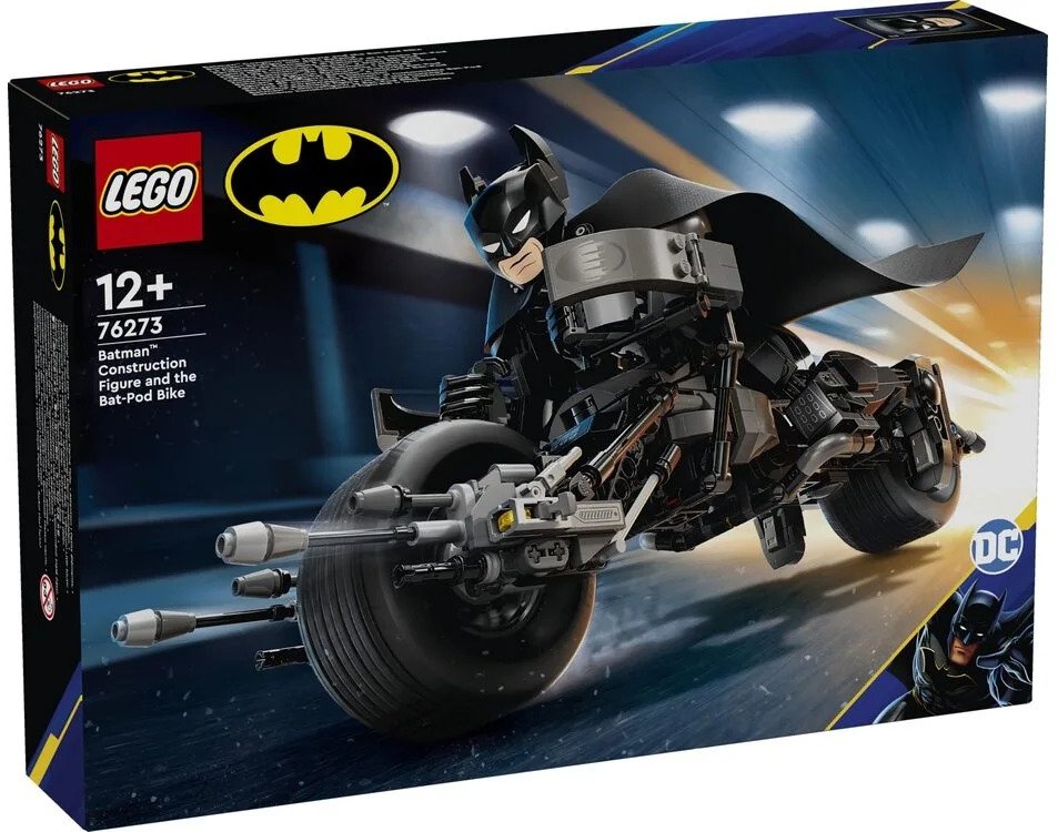 

Конструктор Lego Batman Фигурка Бэтмена для сборки и бэтцикл 713 деталей (76273)