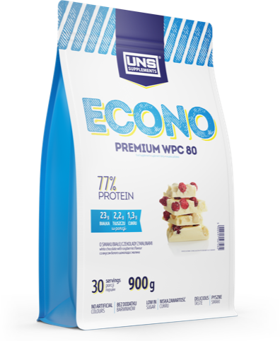 

Uns Econo Premium 900 g/ 30 servings/ White Chocolate Raspbery