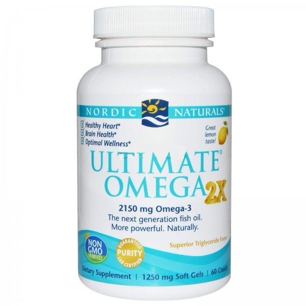 

Nordic Naturals Ultimate Omega 2X Lemon flavour 2150 mg Риб'ячий жир зі смаком лимона 60 гелевих капсул