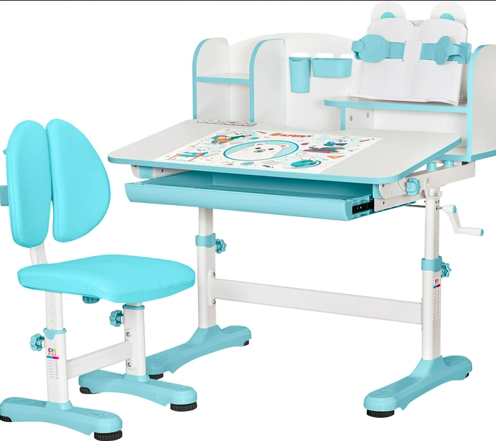 

Комплект мебели (стол + стульчик + полка) Evo-kids BD-29 Panda Xl Blue (арт. BD-29 BL)