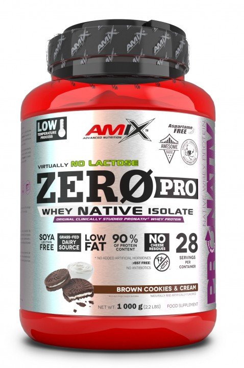Акція на Amix ZeroPro Protein 1000g /28 servings/Brown Cookies Cream від Stylus