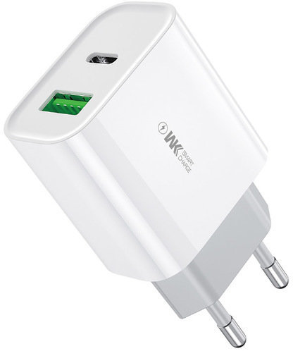 

Wk Design Wall Charger USB-C and Usb 20W Charger White (WP-U53)