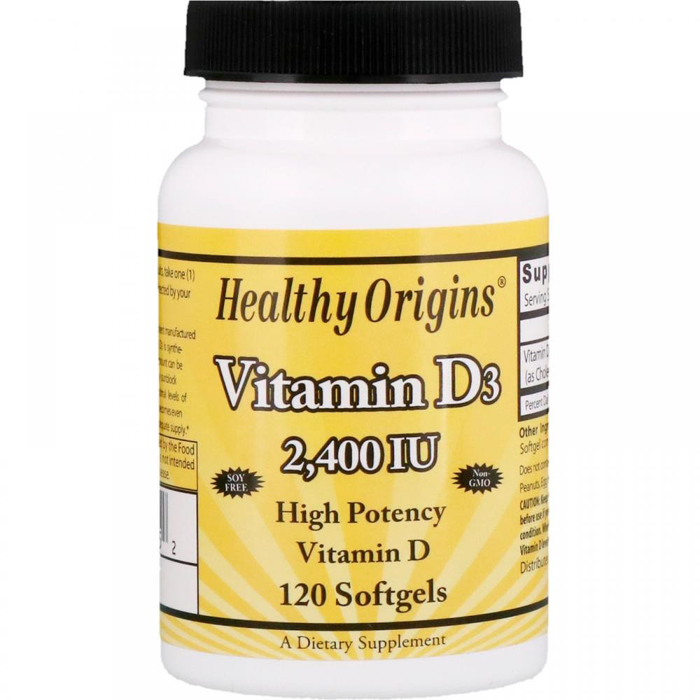 

Healthy Origins Vitamin D3 2,400 Iu 120 Softgels Витамин D3