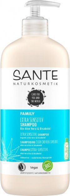 

Sante Family Extra Sensitive Shampoo БИО-Шампунь для чувствительной кожи головы Алоэ Вера и Бисаболол 500 ml