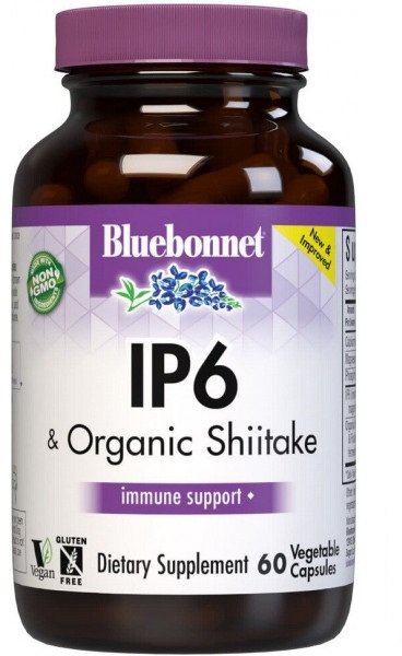 

Bluebonnet Nutrition IP-6 plus organic Shiitake Комплекс для імунітету з IP6 та Шіїтаке 60 вегетаріанських капсул