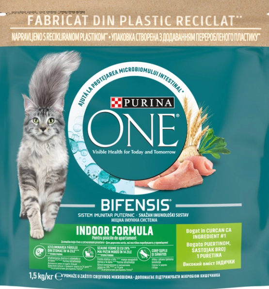 Акція на Сухой корм Purina One Indoor Purina One Indoor для взрослых кошек постоянно находящихся в помещении с индейкой 1.5 кг (7613035514669) від Stylus