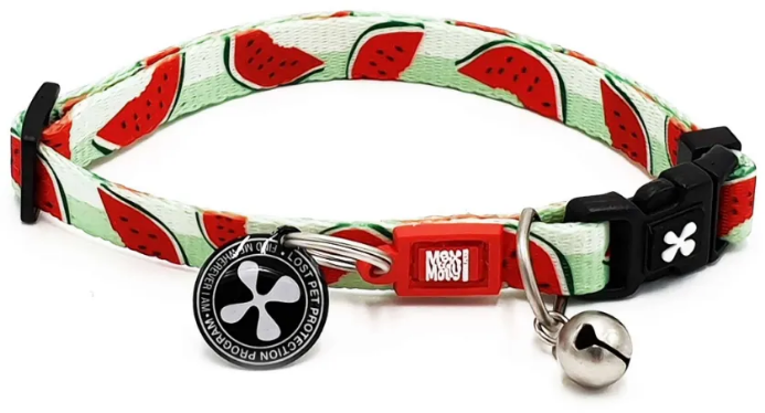 Акція на Ошейник для кошек Max & Molly Urban Pets Smart Id Cat Collar - Watermelon/1 size 1 см 22-35 см (4894512015814) від Stylus