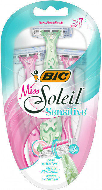 

Bic Miss Soleil Sensitive Набор бритв без сменных картриджей 3 шт.