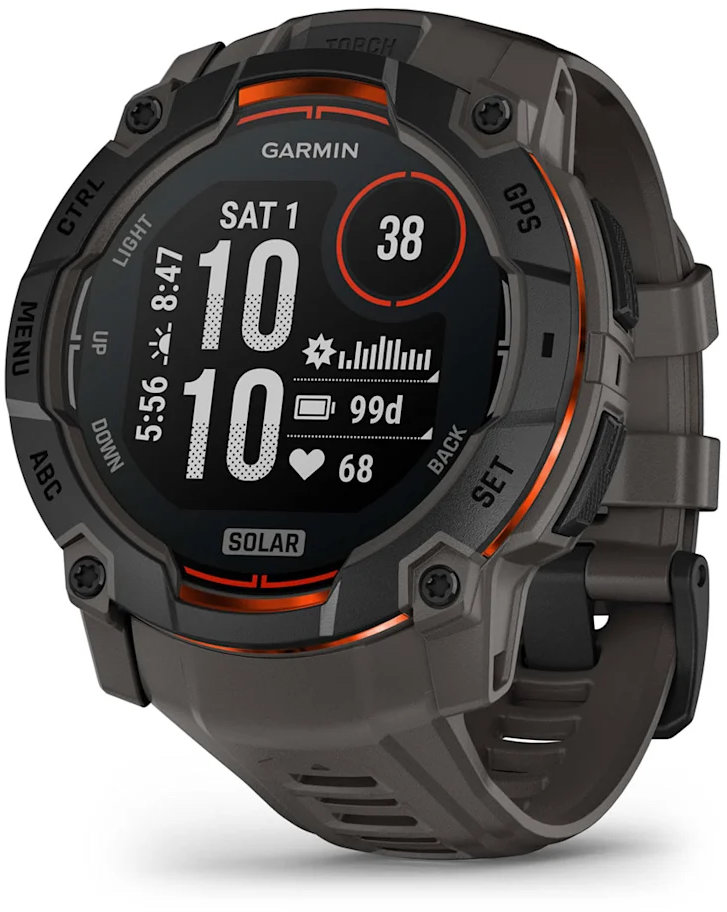 

Garmin Instinct 3 Solar 50mm Black з Charcoal Band (010-02935-00)