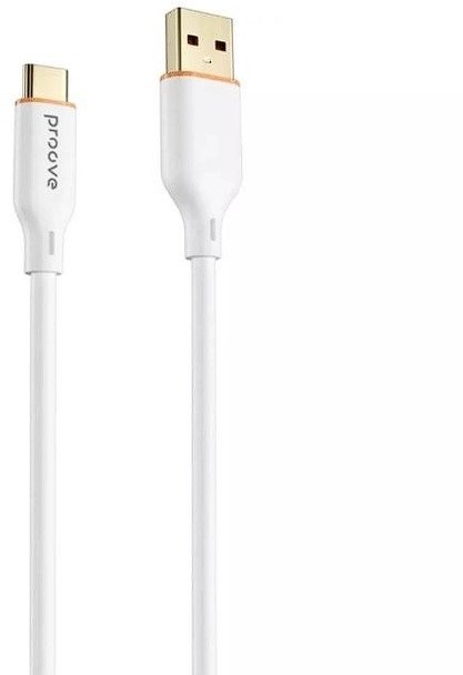 Акція на Proove Usb Cable to USB-C Jelly Silicone 2.4A 1m White від Y.UA