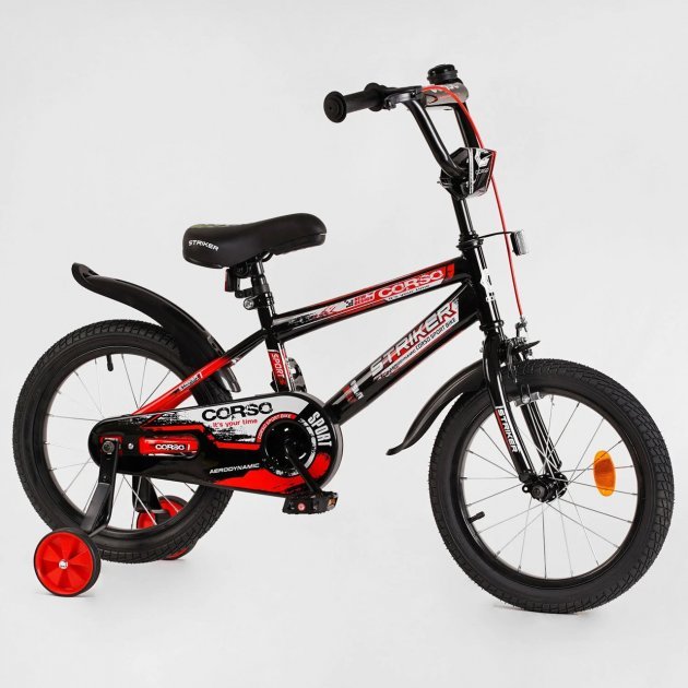 Акция на Велосипед Corso Striker Ex - 16128 (черно-красный) от Stylus