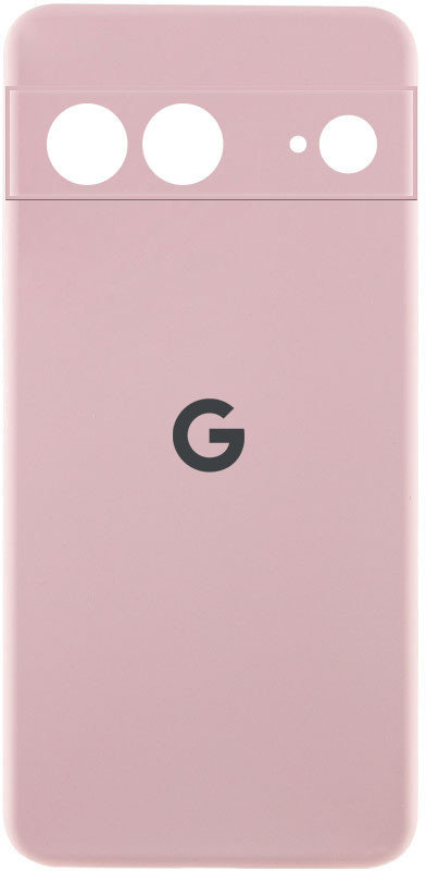 

Lakshmi Premium Silicone Case with Logo Full Camera Pink Sand for Google Pixel 7a