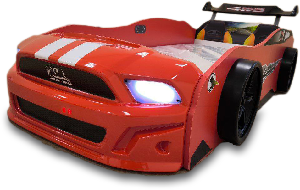 Акція на Детская кровать-машина Dream car с подсветкой, красный (B300.02.01) від Stylus