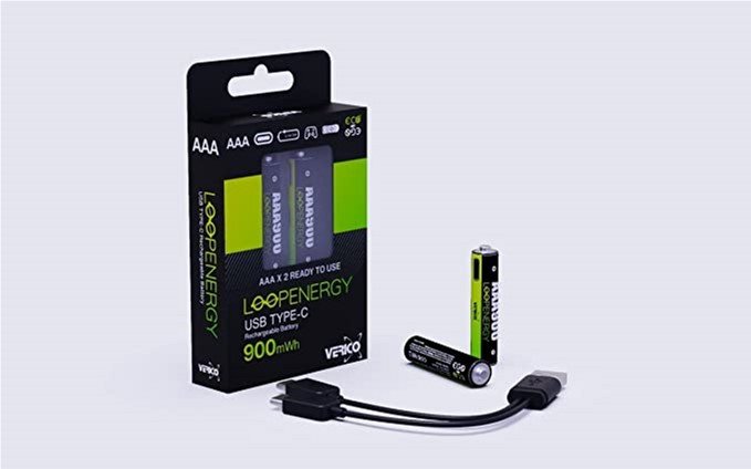 

Verico Loop Energy Aaa Usb Type-C 600mAh (1UDBT-A2WEBC-NN)