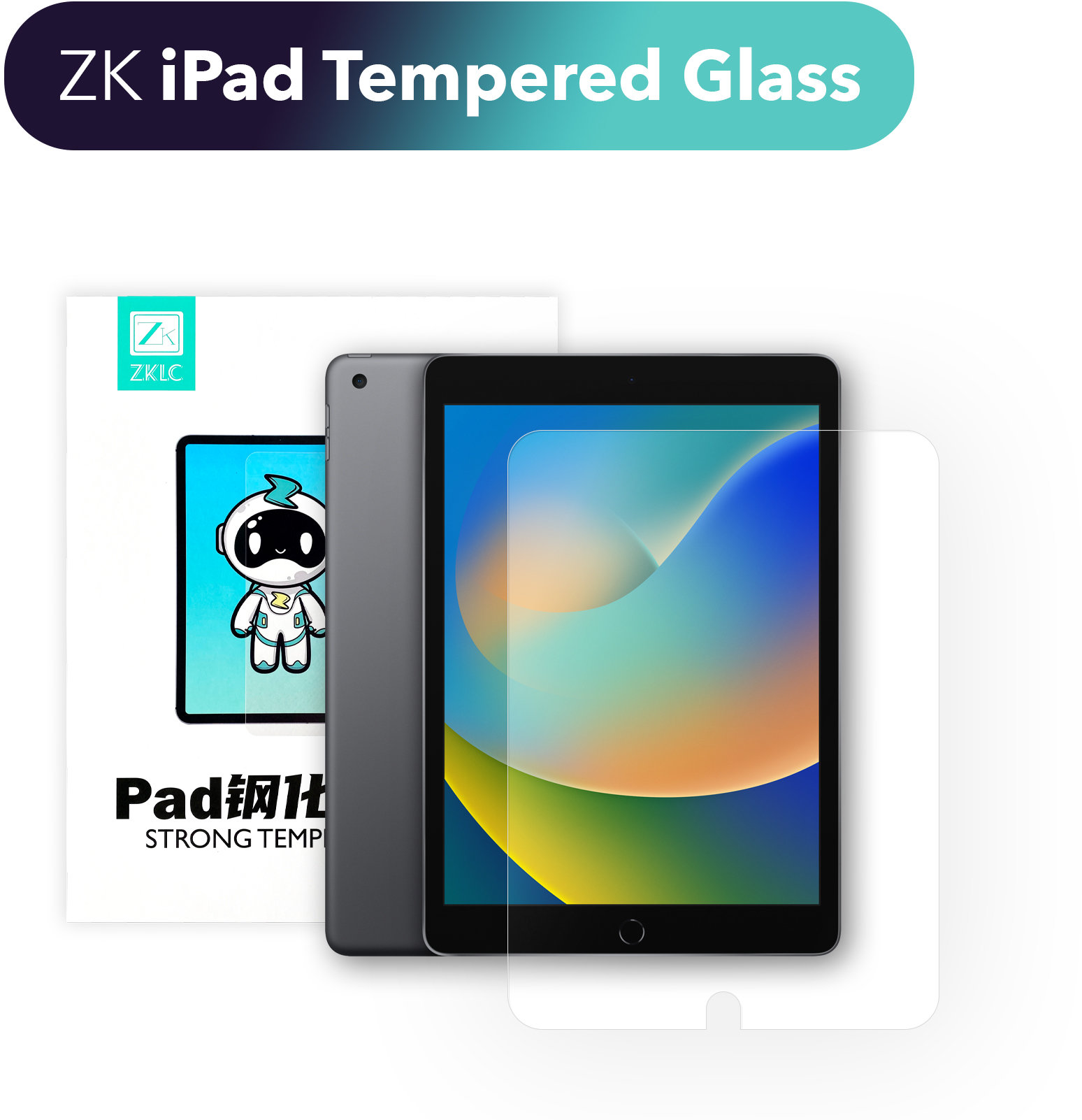 

Zk Premium Tempered Glass for iPad 10.2" (2019-2021)