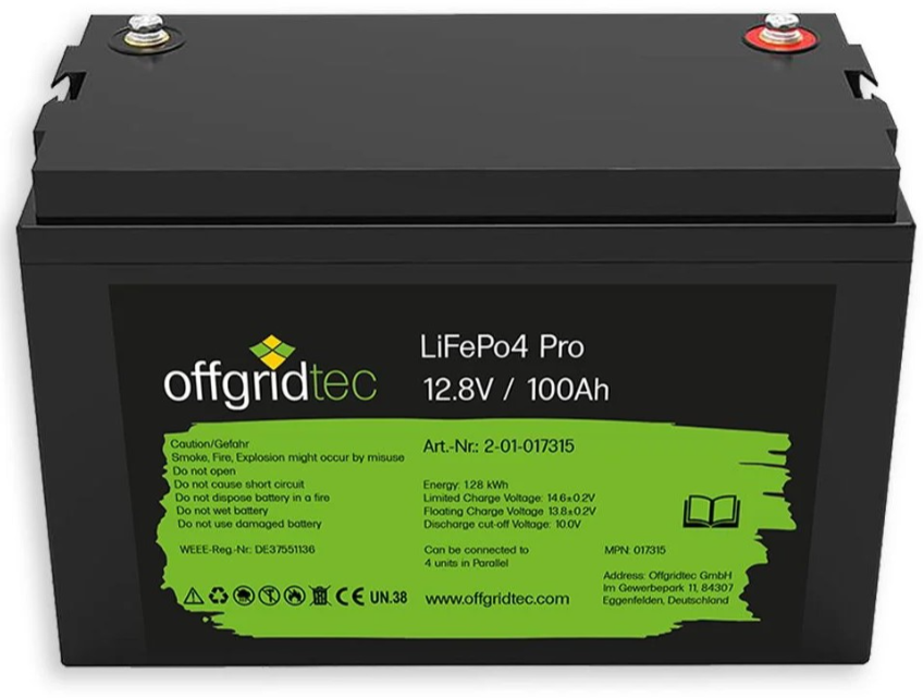 

Акумуляторна батарея Offgridtec LiFePO4 12.8V 100Ah Bms 1280Wh