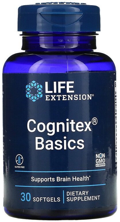 Акція на Life Extension Cognitex basics Поддержка памяти и когнитивной функции 30 капсул від Stylus