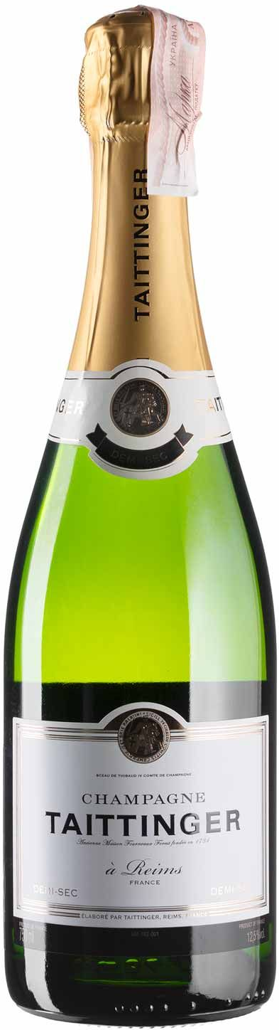 Акція на Шампанское Taittinger Demi sec, белое полусухое, 0.75л 12.5% (BW4655) від Stylus