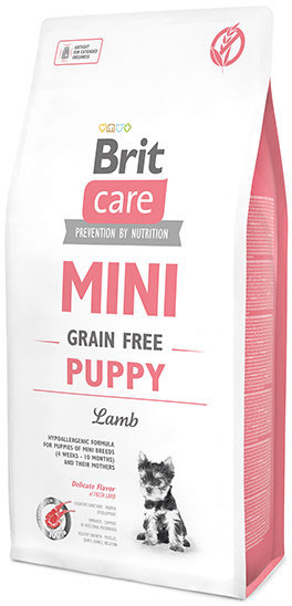 Акція на Сухой корм для щенков миниатюрных пород Brit Care Mini Grain Free Puppy с ягненком 7 кг (8595602520152) від Stylus