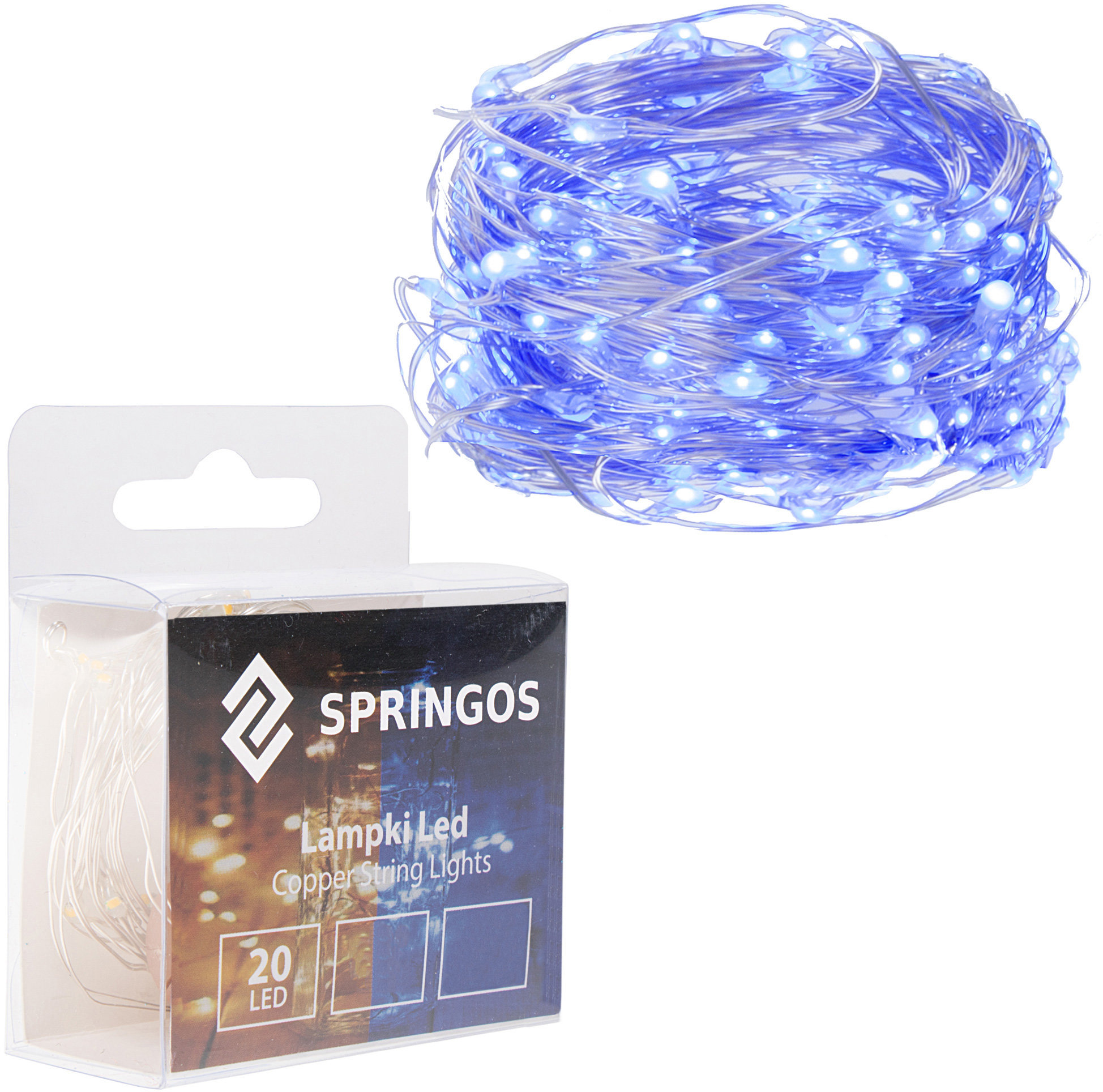 

Гирлянда на батарейках Springos 1.9 м 20 Led CL0007 Blue