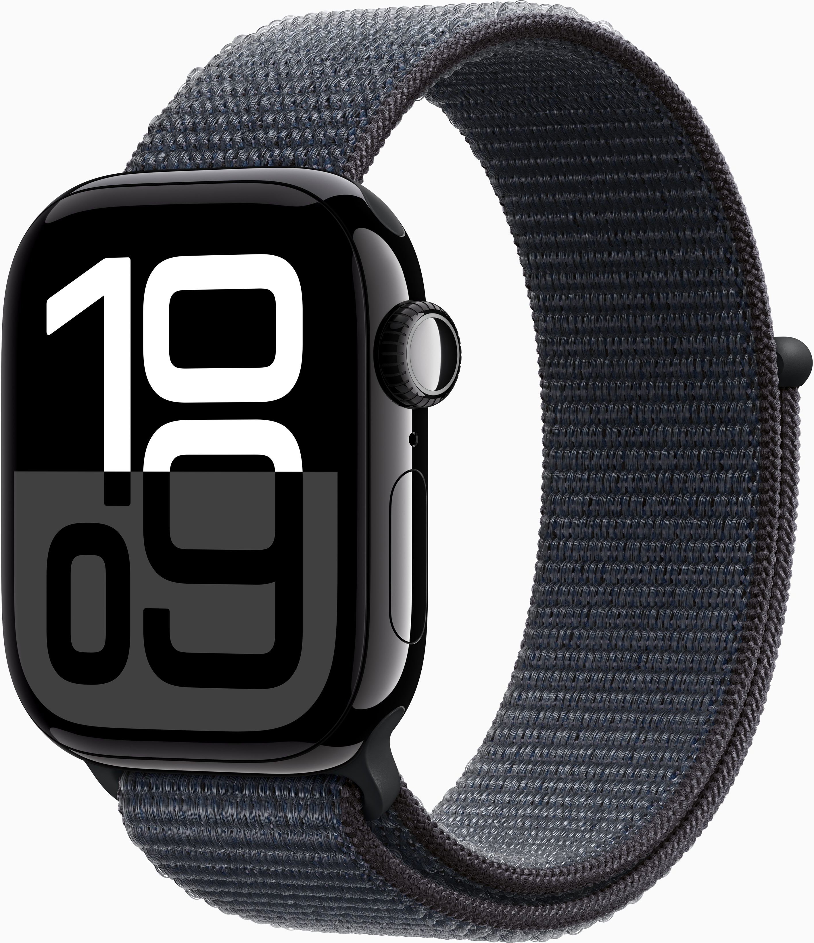 

Apple Watch Series 10 42mm Gps Jet Black Aluminum Case with Ink Sport Loop (MWWG3)