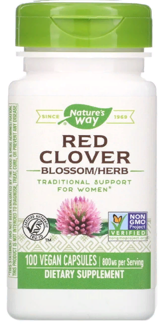 Акція на Nature's Way, Red Clover Blossom/Herb, 800 mg, 100 Vegan Capsules (NWY16000) від Stylus