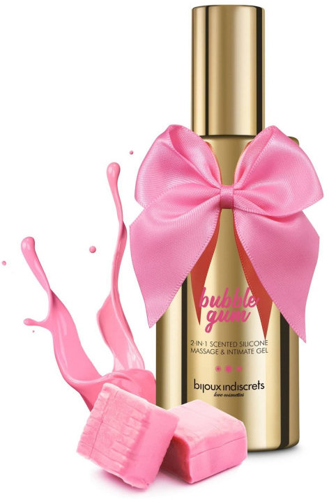 

Массажный гель-лубрикант 2 в 1 Bijoux Cosmetiques BUBBLEGUM, 100 мл