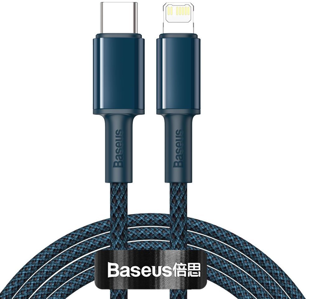 Акція на Baseus Cable USB-C to Lightning Pd High Density Braided 20W 2m Blue (CATLGD-A03) від Stylus