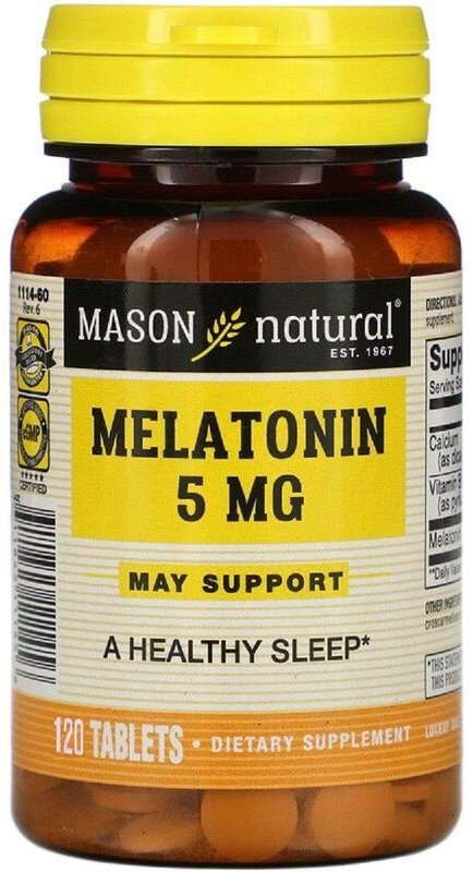 

Mason Natural Melatonin 5 mg Мелатонин 120 таблеток