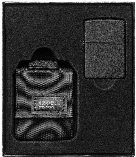 

Запальничка Zippo Blk Crackle Ltr Tactical Pouch Black Gs (49402)