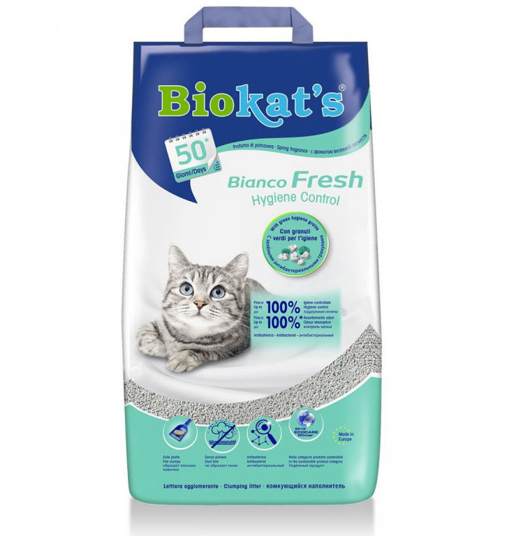 Акція на Наповнювач для котячого туалету Biokat's Bianco Fresh 10 кг (4002064617107) від Y.UA