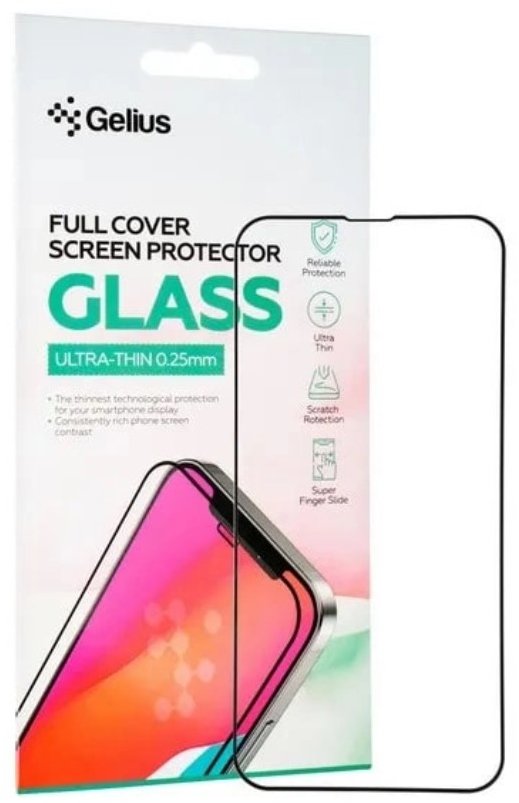 

Gelius Tempered Glass Full Cover Ultra Thin 0.25mm Black for iPhone 14 Pro