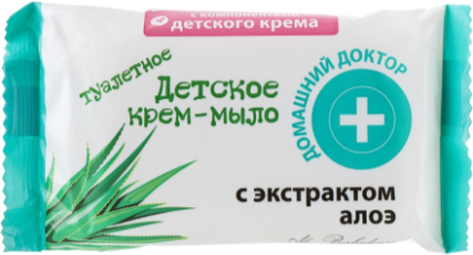 

Домашний Доктор Детское крем-мыло с экстрактом Алоэ 70 g