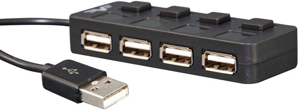 

Frime 4хUSB2.0 Hub Black (FH-20010)