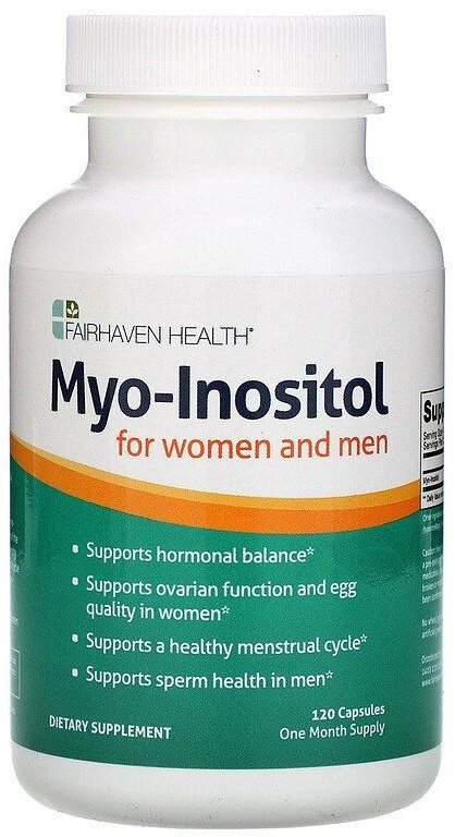 

Fairhaven Health Myo-Inositol For Women and Men 120 Caps Міо-інозитол для жінок і чоловіків