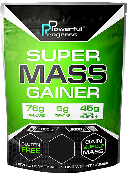 

Powerful Progress Super Mass Gainer 1000 g /10 servings/ Ice cream