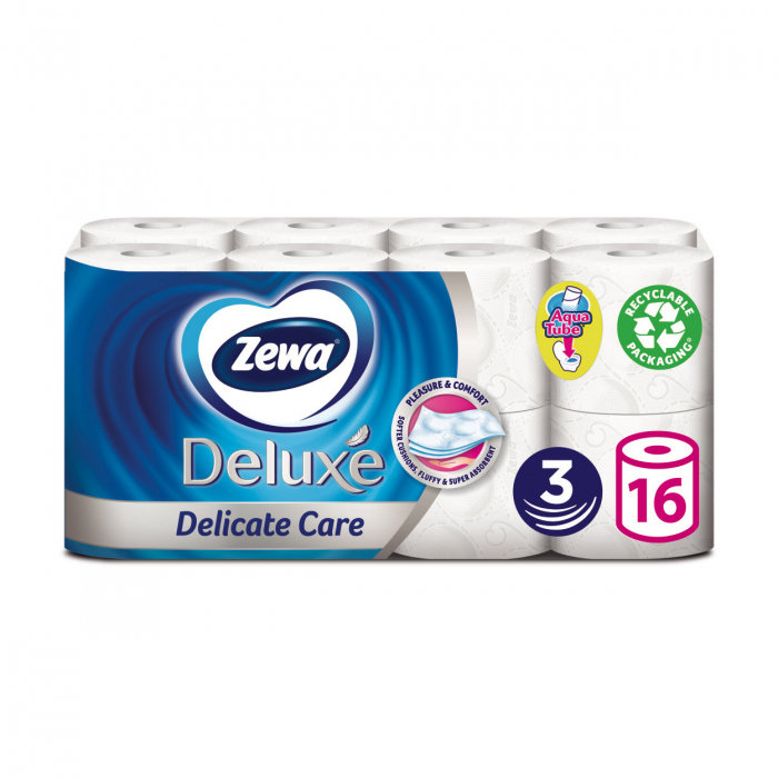 

Zewa Deluxe Delicate Care Туалетная бумага белая 3-слойная 16 шт.